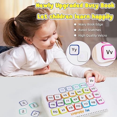 Huijing Montessori Preschool Learning Activities Busy Book - Workbook Activity Binder / Toys for Toddlers, Autism Learning Materials and Tracing Coloring Book thumbnail 7