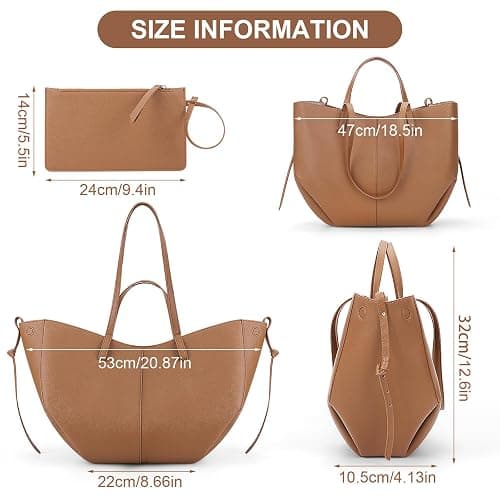 Juoxeepy Work Bag Faux Leather Tote Bag for Women Trendy Handbag Purse Fall Shoulder Bag with Magnetic Closure thumbnail 7