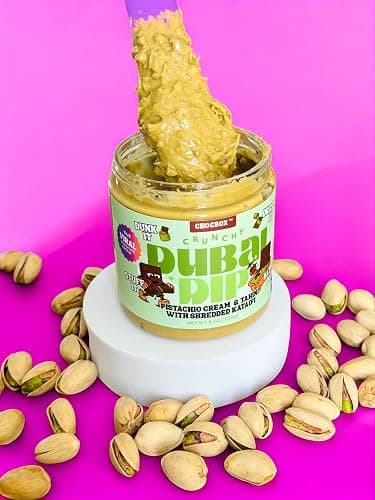 Chocbox Viral Dubai Dip – Pistachio Cream & Tahini with Shredded Crispy Kataifi or Cookie Butter with Shredded Crispty Kataifi – Sweet & Savory Spread – Crunchy Dessert Dip (8oz, Pistachio) thumbnail 6