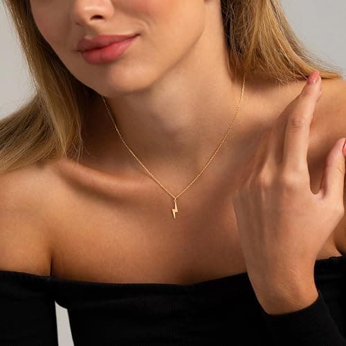 LLWOM Gold Necklace for Women-14k Gold Plated Infinity Necklace Star Of David Necklace Evil Eye Cross Pendants Heart Dainty Gold Necklace For Women thumbnail 5