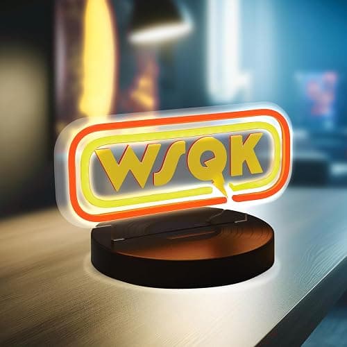 Ukonic Stranger Things WSQK Radio Station Desktop Neon Light – LED USB-C Powered Desk Lamp for Bedroom, Gaming Room & Fan Decor thumbnail 3