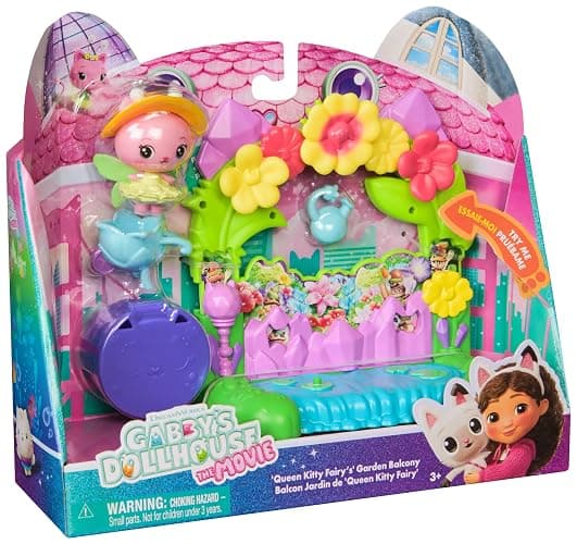 Gabby's Dollhouse: The Movie, Queen Kitty Fairy's Garden Balcony, with Toy Figure & Dollhouse Accessories, Kids Toys for Girls & Boys Ages 3 and Up thumbnail 2