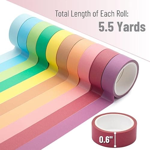 Mr. Pen- Washi Tape Set, 10 Pack, Decorative Tape, Washi Tapes, Colored Tape, Scrapbook Tape thumbnail 4