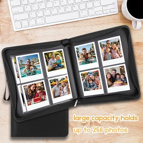 256 Pockets Photo Album for Fujifilm Instax Wide 300 Camera, for Polaroid 600 Photo Album, Albums for Polaroid Now+ Now OneStep2 OneStep+ 600 Instant Film Camera, POP Lab Instant Print Camera (Black) thumbnail 2