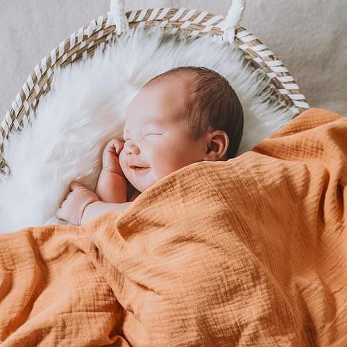 Muslin Receiving Blankets, Neutral Blanket Swaddling for Newborn Boys and Girls, 5 Pack Breathable and Skin-Friendly Swaddle Wrap for Infant Baby (Fresh Colors) thumbnail 5