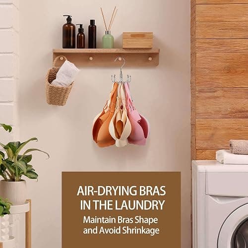 ZEDODIER Tank Top Hanger, Rotatable Bra Organzier for Closet, Max 24 Storage Capacity Sport Bra Holder, Metal Space Saving Closet Organizers and Storage, Silver - Silver - 1 Pack thumbnail 7