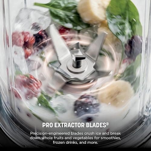 Ninja Nutri-Blender Pro with Auto-iQ | For Smoothies, Shakes, Frozen Drinks, Salsa, Dips | (2) 24-oz. To-Go Cups & Spout Lids | 1100-Peak-Watt | Silver | BN401 thumbnail 6