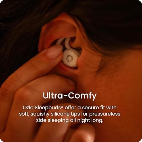 Ozlo Sleepbuds® | Comfortable Side Sleeper Headphones | Up to 10 Hours of Bluetooth LE Streaming | Science-Backed Sleep Sounds | Snore Blocking Comfortable Earbuds thumbnail 4
