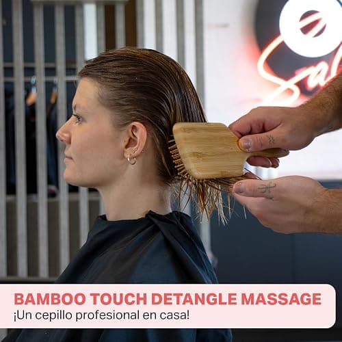 Olivia Garden Bamboo Touch Detangle Massage - Cepillo de Bambú Ecológico para Desenredado Suave y Masaje del Cuero Cabelludo thumbnail 6