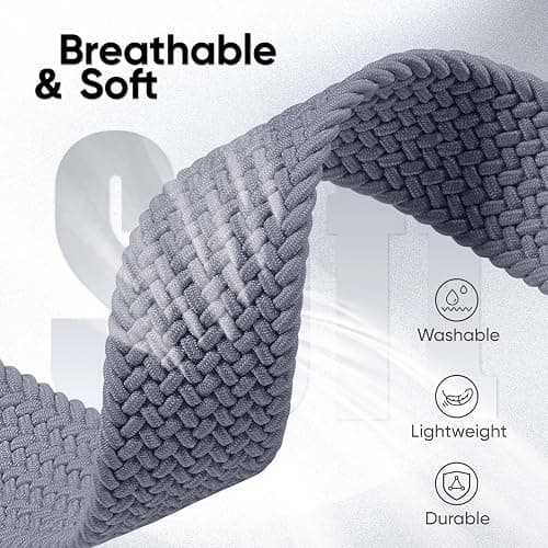 Braided Stretchy Bands with Magnetic Clasp Compatible for Apple Watch Band 40mm 41mm 42mm 38mm 44mm 45mm 46mm 49mm Women Men, Elastic Nylon Sport Strap for iWatch Series 11 10 9 8 7 6 5 4 Ultra/SE 3 2 thumbnail 6