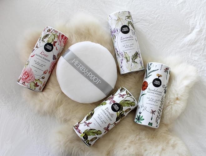 Herb & Root Talc Free Body Dusting Powders. Rose, Vanila, Sandalwood, Lavender, Jasmine, and Gift Sets (Full Size, Vanilla) thumbnail 8