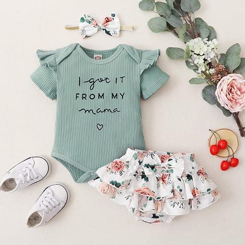 Mioglrie Newborn Infant Baby Girl Clothes Romper Shorts Set Floral Summer Outfits Cute Baby Clothes Girl thumbnail 6