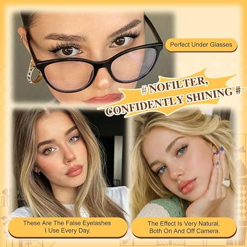 QUEWEL Lash Clusters Wispy Eyelash Clusters 300 Pcs Natural Cluster Eyelash Extensions C Curl, Mixed Length 10-16mm DIY Individual Lashes Cluster at Home for Countless Stunning Looks (QU45) thumbnail 7