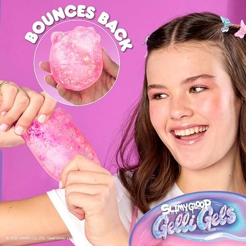 Horizon Group USA Slimygloop Gelli Gels, Hello Kitty & Friends 3 Pack | Slow-Flow Glitter Squishy Sensory Toys, Squeeze Stress Ball for Kids and Teens, Satisfying Sugar Squish Fidget thumbnail 5