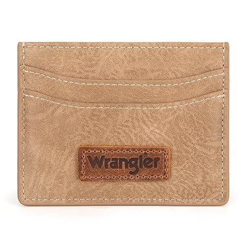 Montana West X Wrangler Womens Wallet Small Credit Card Holder Minimalist Rfid Card Wallet for Ladies Female - Graceful-Khaki