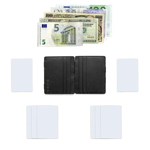 Jaimie Jacobs Flap Boy Slim Magic Wallet ohne Münzfach (Vegan Schwarz) | Dünner Geldbeutel, 8-16 Karten, Geldscheine, Magic-Flap, 0,8 cm dünn, TÜV-RFID-Schutz & echtes Leder thumbnail 8