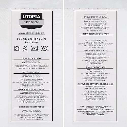 Utopia Bedding Bolster Pillow Pack of 1, (Double, 4Ft 6 Inch), Full Body Pillow, Soft Hollowfiber Filling, Long Pregnancy Pillow for Maternity Support and Side Sleeper (White) thumbnail 10