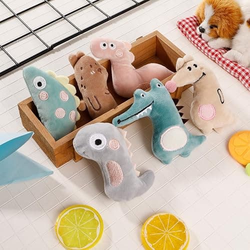 FANTESI 6 Packs Cat Catnip Toy Cat Catnip Chew Toys for Kittens | Cartoon Soft Interactive Cats Toy Indoor Plush Kitten Teething Toys for Pet Cat Playing Chewing Grinding Claw Teeth Cleaning thumbnail 5