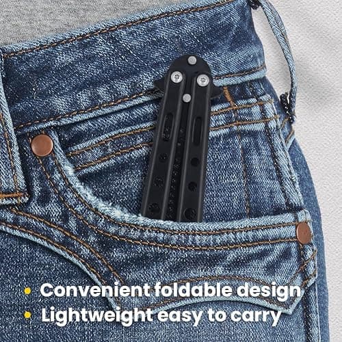 2 Pieces Automatic Switch Folding Practice Combs, Stainless Steel Butterfly Comb, Switchblade Comb, Outdoor Training Pocket Combs, Hair Brush for Beard, Mustache, Hair Styling Tools thumbnail 4