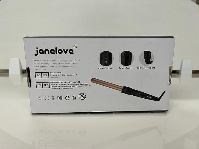 janelove Curling Wand,Hair Curlers for Long Hair, Curling Wand Set with 5 Ceramic Barrels,from 9/18/25/32 mm, 150℃-210℃ Temperature Control,with Heat Resistant Glove thumbnail 9