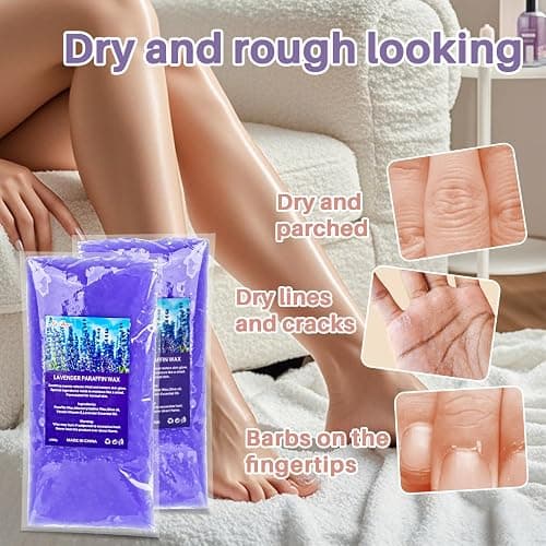 MAQIHAN Paraffin Wax for Hand and Feet - 2 Pack Lavender Scented Paraffin Wax Refills Hand Wax for Dry Skin, Hydration Nourish thumbnail 4