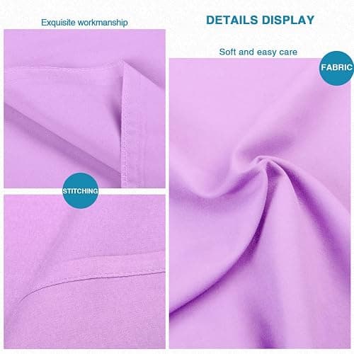 FLXXIE Microfiber King Size Pillow Cases 2 Pack, Soft Pillowcases with Envelope Closure, Wrinkle, Fade and Stain Resistant Pillow Covers, 20x36, Light Purple thumbnail 3