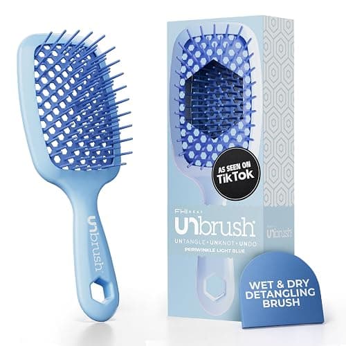 FHI Heat UNbrush Detangling Brush for Pain-Free Brushing on All Wet or Dry Hair Types — Durable DuoFlex Anti-Static Bristles, Lightweight Handle, Vented Hair Brush - Image 1