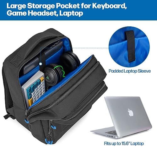 PGmoon Travel Storage Backpack Compatible with Nintendo Switch/Lite/OLED Model, Protective Carrying Case with Various Pockets For Docking Station, Controllers & More Accessories (Patent Design) thumbnail 3