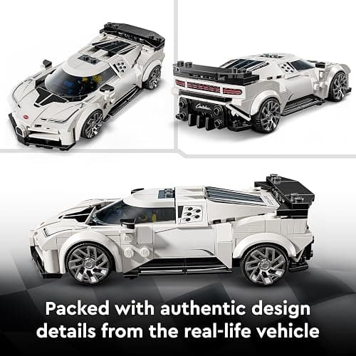 LEGO Speed Champions Bugatti Centodieci Hyper Sports Car Toy - Car Model Kit with a Driver Minifigure - Birthday Gift for 9+ Year Old Boys - 77240 thumbnail 6