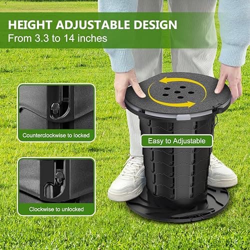BLIKA Portable Toilet Kit for Camping, Camp Toilet with Pop-Up Privacy Tent, Toilet Bags and Eco Absorbent Gel, Foldable Portable Toilet for Adults, Portable Outdoor Shower Tent Camp Toilet thumbnail 6