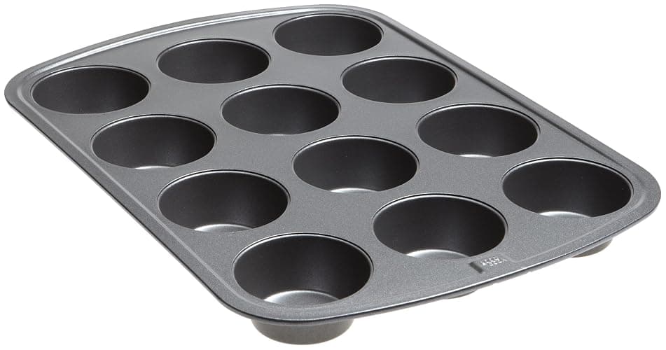 GoodCook Everyday Nonstick Steel Muffin Pan, 12 cup, Gray thumbnail 4