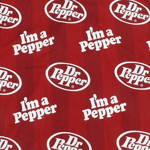 Bioworld Dr. Pepper Classic Logo All-Over Print Women’s Notch Collar Button-Down Shirt and Shorts Sleepwear Set thumbnail 6