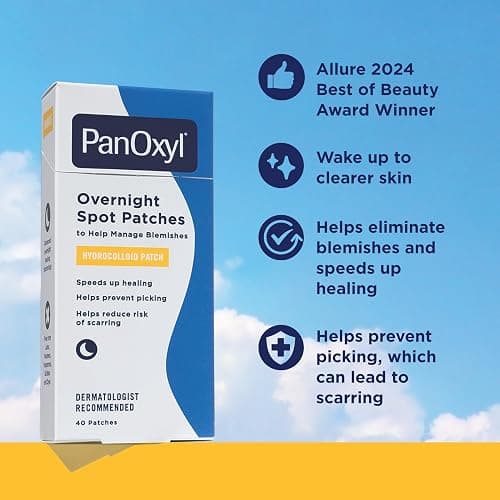 PanOxyl PM Overnight Spot Patches, Advanced Hydrocolloid Healing Technology, Fragrance Free, 40 Count Pack of 1 thumbnail 4
