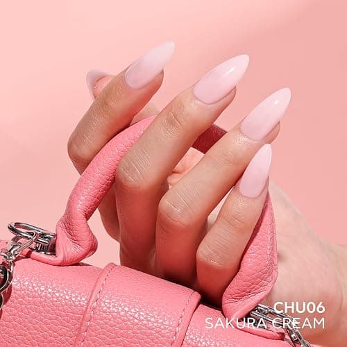 Bluesky Jelly Gel Nail Polish 10ml, Sakura Cream - CHU06, Sheer Pink Gel Nail Polish for 21 Day Manicure, Requires Curing Under LED UV Nail Lamp thumbnail 3