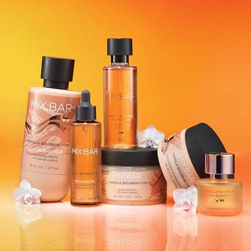 MIX:BAR Vanilla Bourbon Glowy Body Oil for Women, Soothe, Soften & Smooth Dry Skin, with Jojoba & Avocado Oil, Paraben Free, Vegan, 4oz thumbnail 5