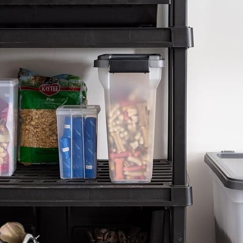 IRIS USA Dog Food Storage Container, Airtight Lid, 2-Cup Scoop, Up to 13 Pounds Pet Food Storage, Versatile Pet Food Bin, Treats, BPA Free, Dark Gray thumbnail 7