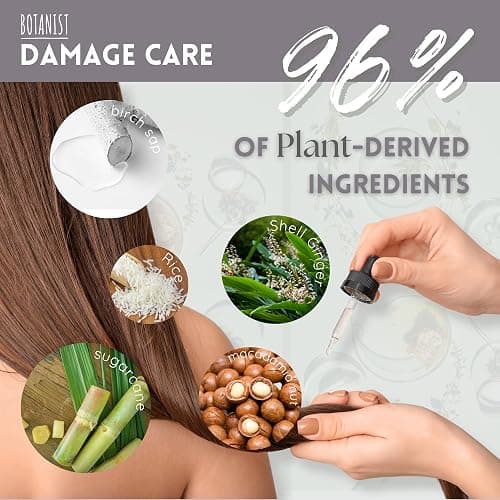 BOTANIST Natural Shampoo and Conditioner Set, Hair Repair Shampoo and Conditioner by Keratin, Collagen, Jojoba& Argan Oil, Moisturizing Shampoo in Japan, Silicone & Sulfate Free 31.7 Fl Oz DAMAGE CARE thumbnail 3
