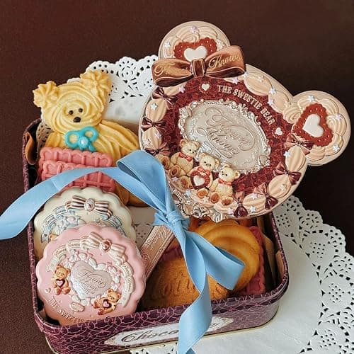 Flower Knows The Sweetie Bear Hand Mirror,Vintage Portable Handheld Mirror,Fancy & Pretty Princess Mirror with Long Handle,Gift for Girls(Carmal Brown) thumbnail 8