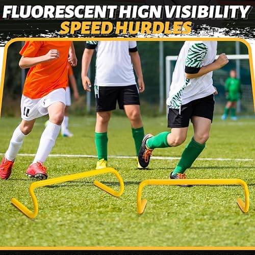 Wettarn 10 Pcs Speed Agility Training Hurdles Detachable Durable Hurdle Agility Plyometric and All Purpose Speed Training Equipment for Athletes Soccer Basketball thumbnail 4