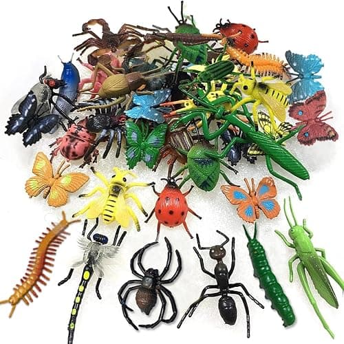 30 Pack Bug Toys Fake Plastic Bugs and Insects for Kids Toddler Halloween Birthday Party Favors Easter Valentine's Day Basket Stuffers Goodie Bag Fillers April Fool's Day Prank Gifts Fake Bugs Toys - Image 1