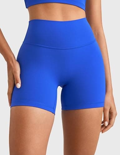 INGIA Womens High Waist No Front Seam Scrunch Butt Biker Shorts 5 Inches V-Back Scrunch Booty Gym Workouts thumbnail 2