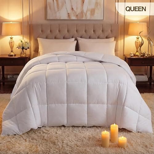 Utopia Bedding Comforter Duvet Insert, Quilted Comforter with Corner Tabs, Box Stitched Down Alternative Comforters Queen Size (White) thumbnail 3