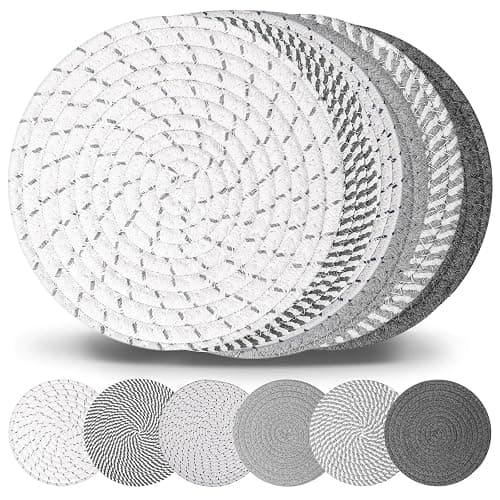 Billbotk 10" Trivets for Hot Dishes, Hot pots and Pans, Set of 6, Heat Resistant Pot Holders for Kitchen, Hot Pads for Countertops - Image 1