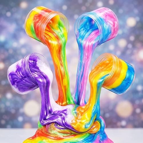 Galaxy Slime 4 Pack, Non-Sticky Wet Slime, Colorful, Stress Relief Toy, Party Favors for Boys Girls, Super Soft, 60ml Each thumbnail 8