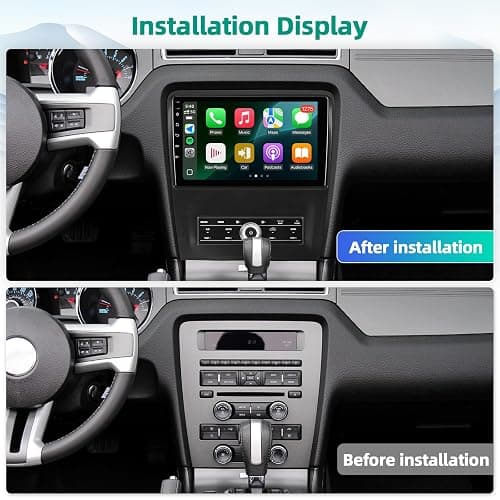 1+32G 10.1-inch Android 13 Car Stereo for Ford Mustang 2010 2011 2012 2013 2014 IPS Touchscreen Screen Car Radio with Carplay & Android Auto Support Backup Camera GPS FM Navi BT SWC thumbnail 3