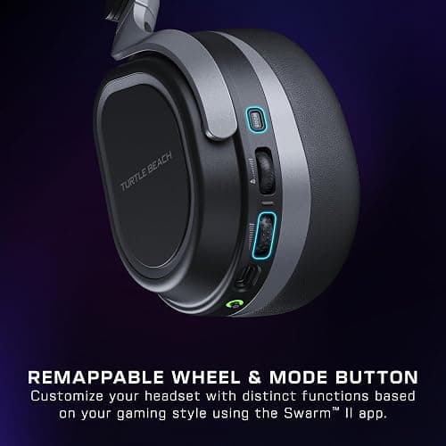 Turtle Beach Stealth 700 Gen 3 Wireless Multiplatform Amplified Gaming Headset for PS5, PS4, PC, Mobile – 60mm Drivers, AI Noise-Cancelling Mic, Bluetooth, 80-Hr Battery, Dual Transmitters – Black thumbnail 9