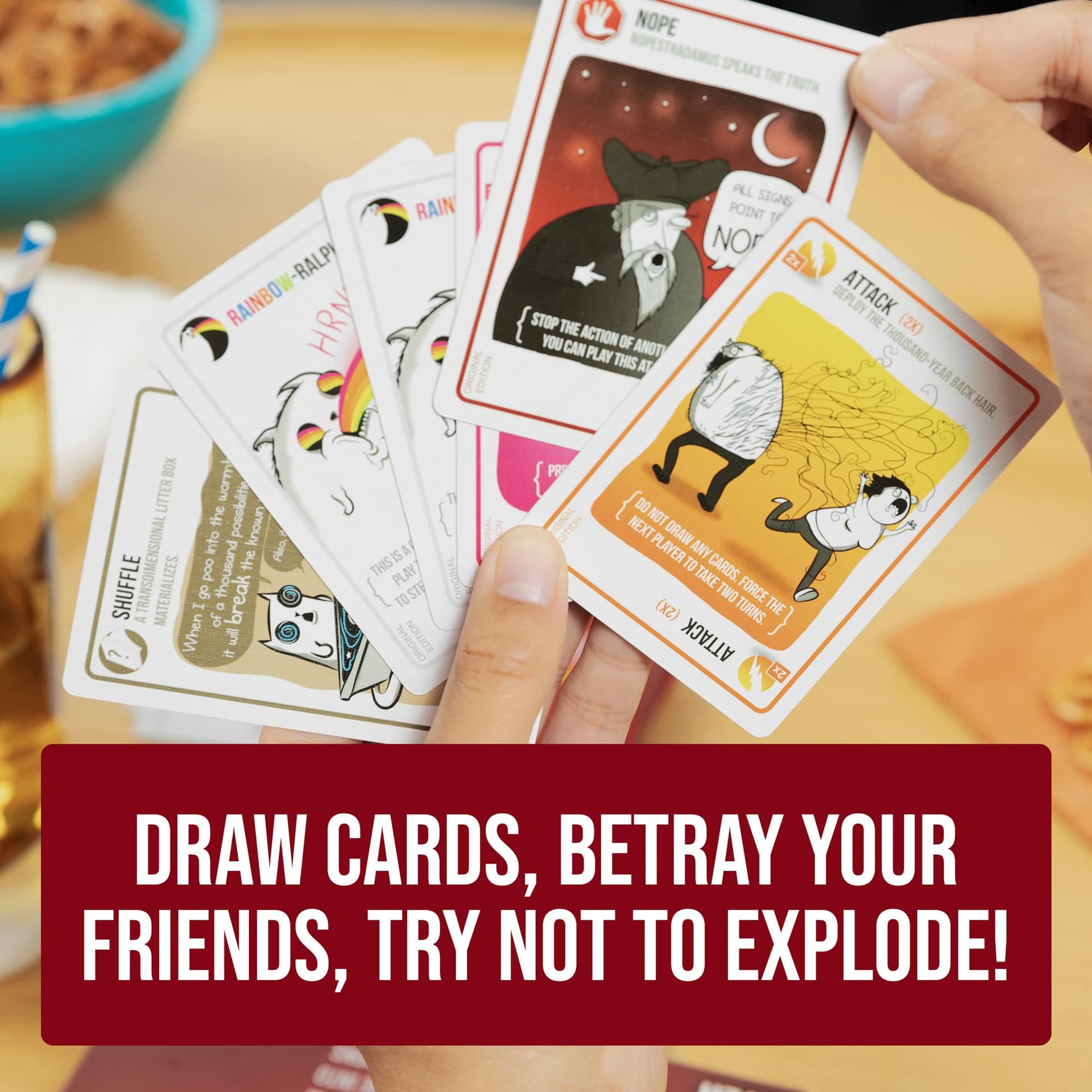 Exploding Kittens LLC - A Russian Roulette Card Game, Easy Family-Friendly Party Games - Card Games for Adults, Teens & Kids - 2-5 Players thumbnail 4