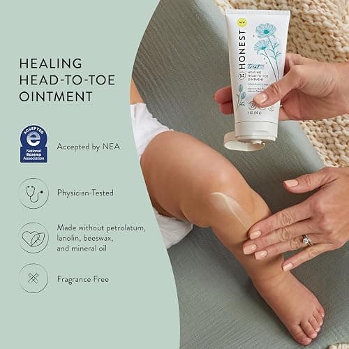 The Honest Company Head to Toe Multi-Purpose Healing Ointment, Safe for Sensitive Skin, Hypoallergenic, Fragrance-Free, Vegan, 5 oz thumbnail 3