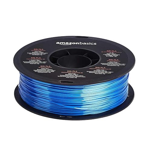 Amazon Basics Silk PLA 3D Printer Filament, 1.75 mm, 1 kg Spool (2.2 lbs), Blue thumbnail 2