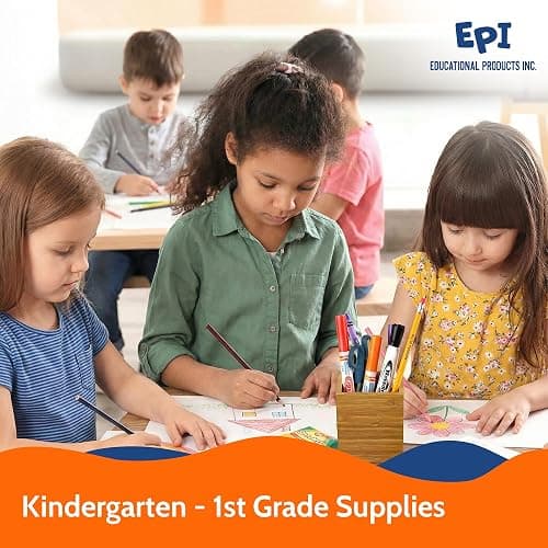 EPI Essentials Back to School Supplies for Kids – 54 Items in Kit – Kindergarten to 1st Grade School Supply Packs – Wide-Ruled Bundle with Composition Notebooks – Suitable for Homeschooling thumbnail 5